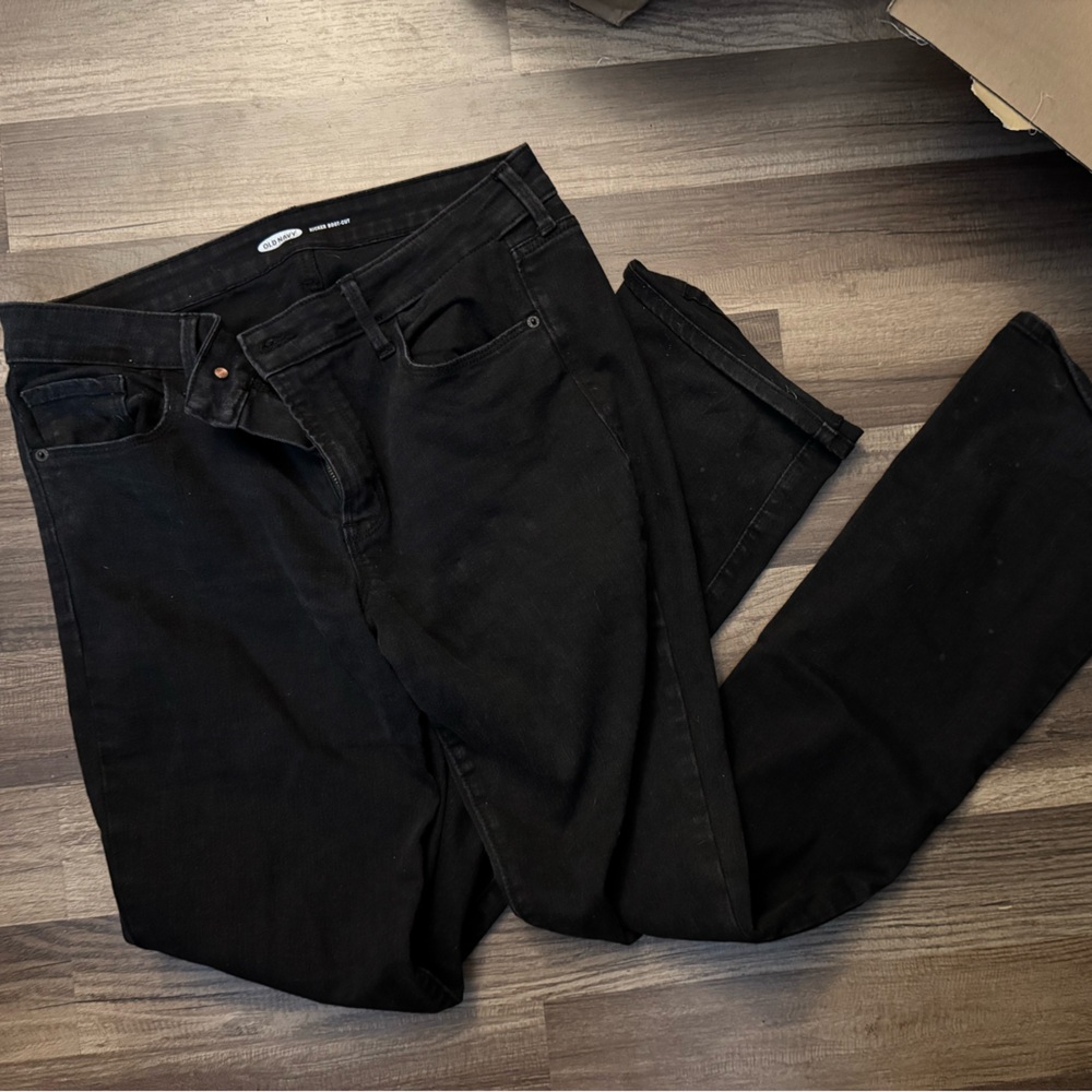 Old Navy Black Boot-Cut Jeans